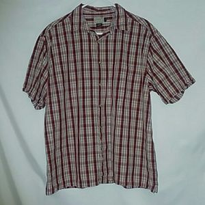 Arizona Red Checkered short sleeve  button down